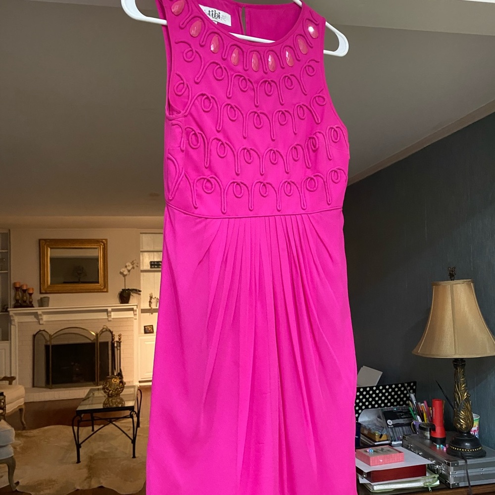 Tibi Magenta 100% silk dress, sz 2
